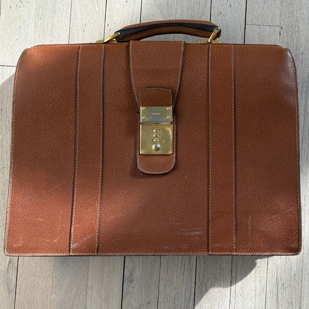 Gucci Brown Leather Briefcase